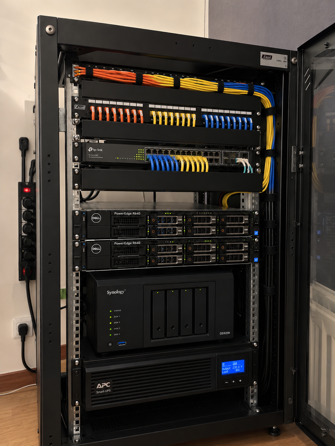 Panel del clúster Proxmox del homelab